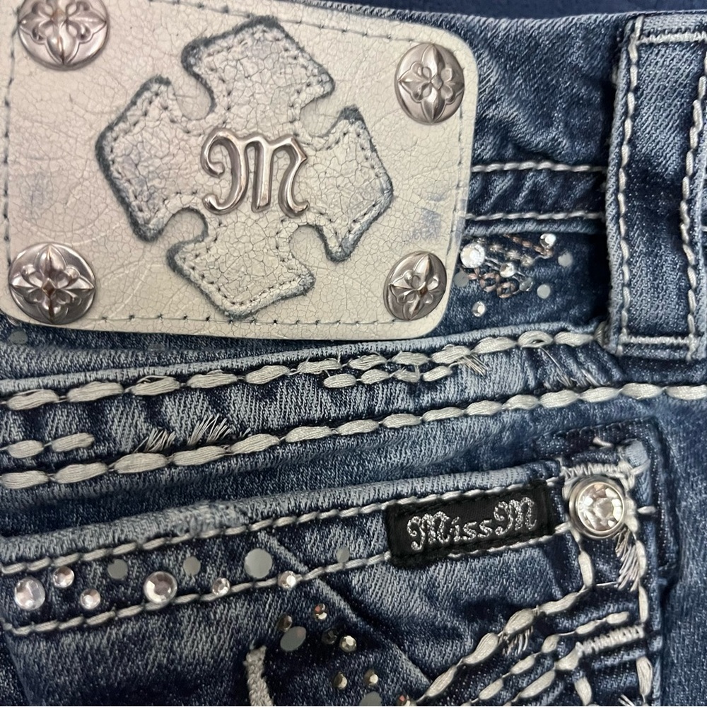Miss me Women’s Mid-Rise Distressed Blue Jeans 32 - Picture 6 of 16